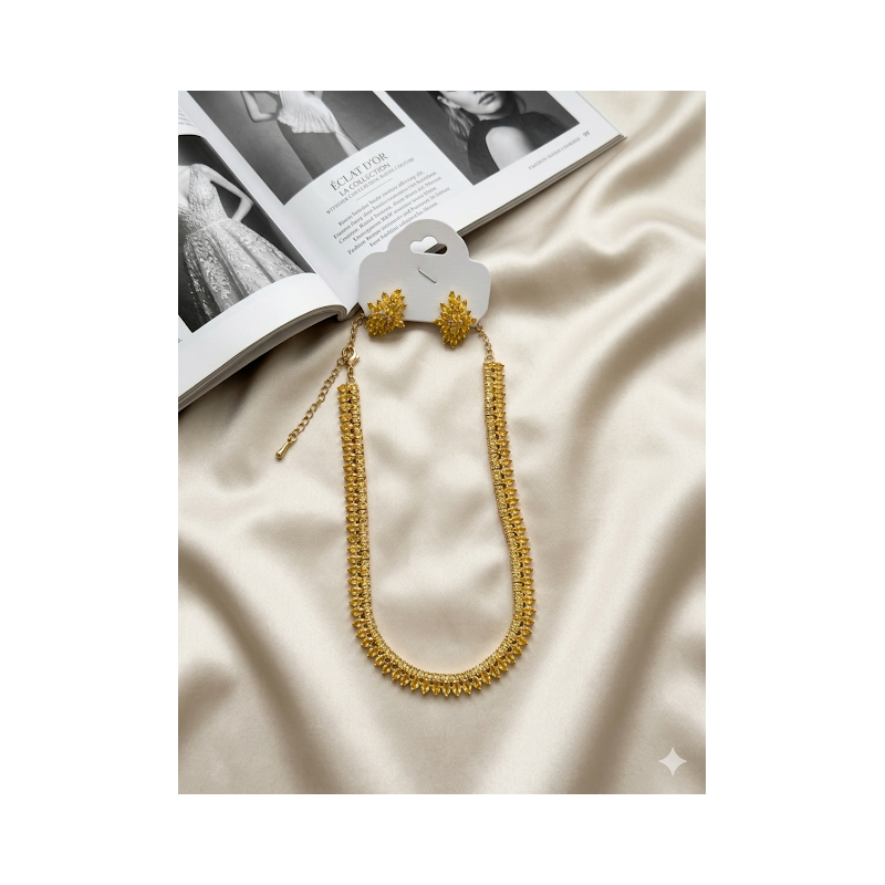 Conjunto cravejado com zirconias