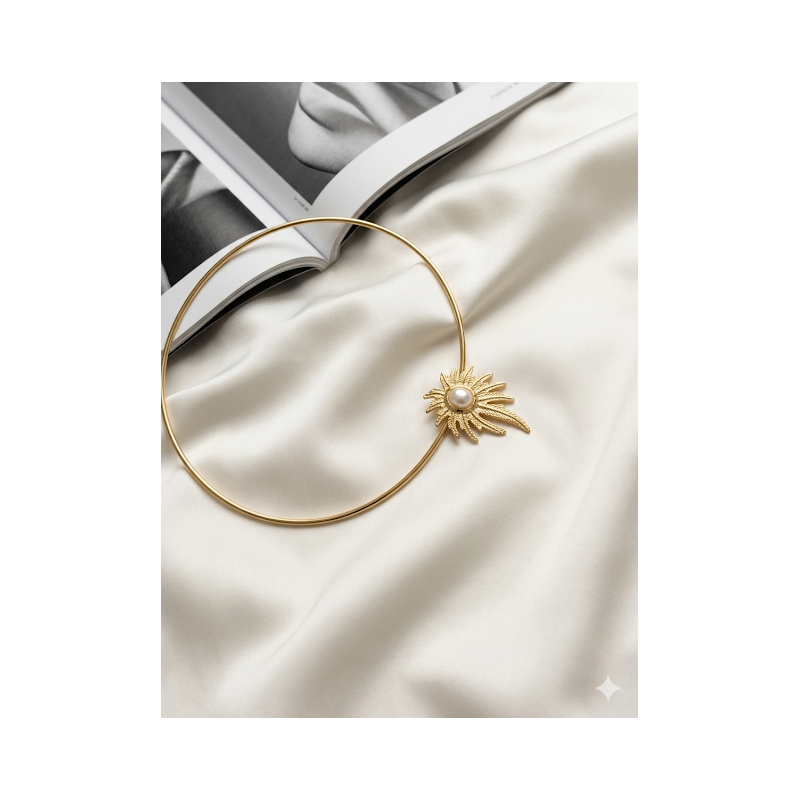 Conjunto no aro folheado a dourado