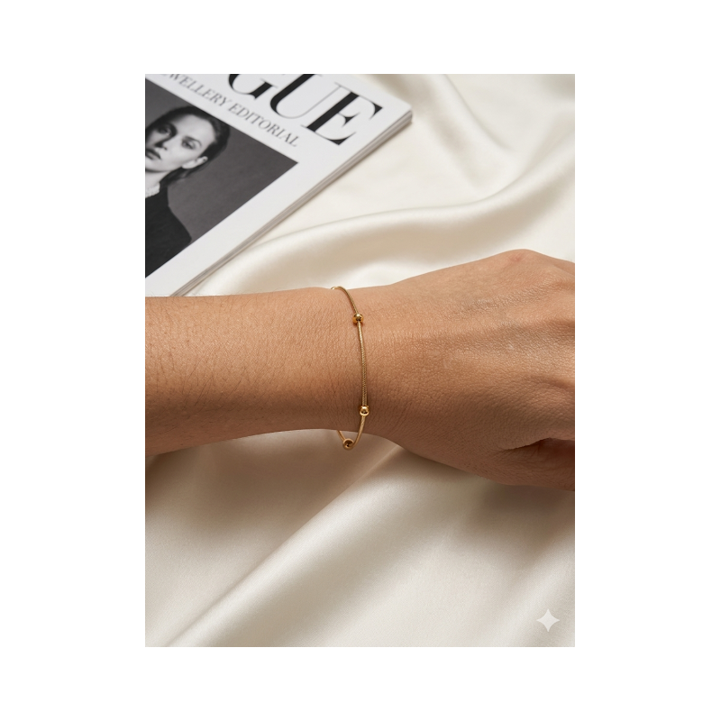 Pulseira aço inoxidavel banhado a ouro