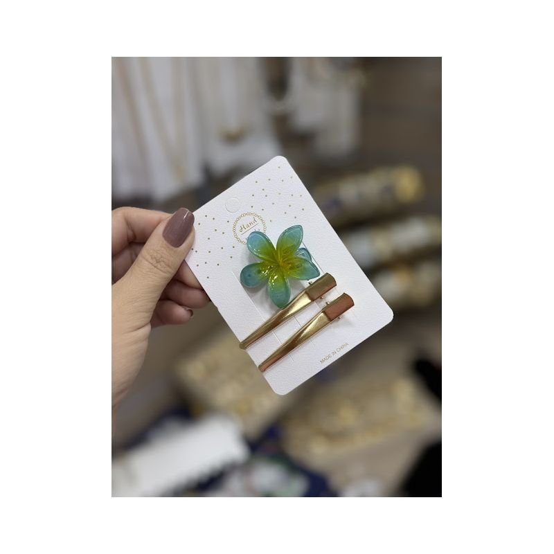 Trio de broches em flor
