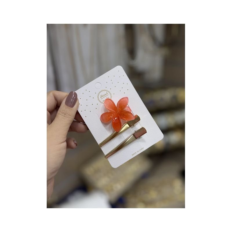 Trio de broches em flor