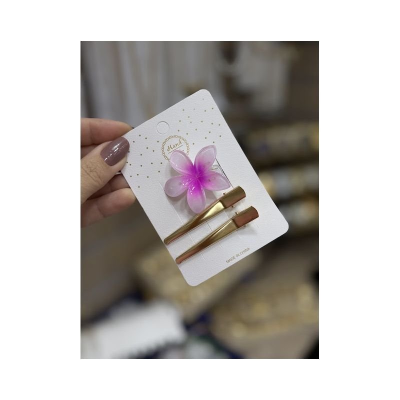 Trio de broches em flor